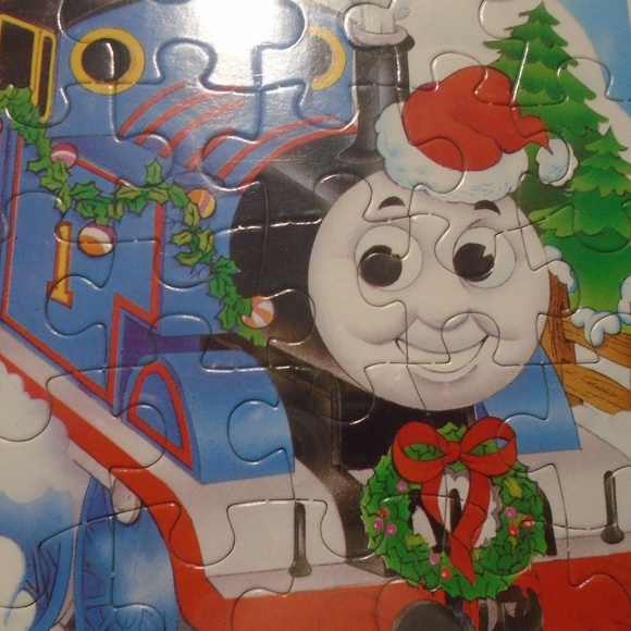 RARE! CARLTON PUZZLE CARDS w/ENVELOPE THOMAS THE TANK ENGINE CHRISTMAS NEW - Picture 4 of 6